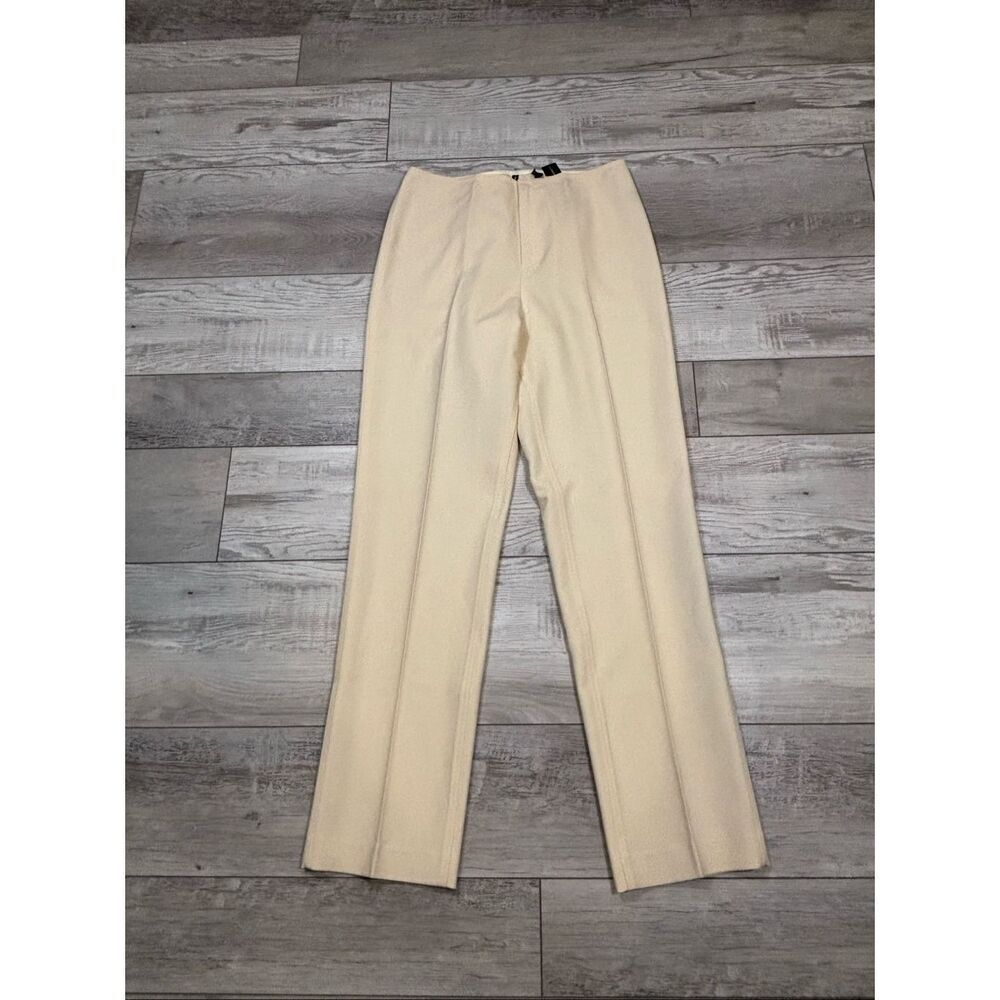 Linda Alland Ellen Tracy Cream Ivory Slacks Dress Pants Trousers Size 8